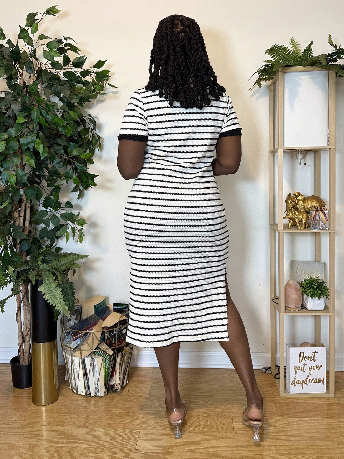 Elevate your warm-weather wardrobe with this chic plus-size maxi dress that effortlessly transitions from beach days to classroom vibes. The flattering V-neck polo collar adds a preppy touch, while the lightweight knitted fabric with subtle sheer detailing keeps you cool and comfortable. Perfect for layering or wearing solo, this versatile piece celebrates your curves with style. Whether you're soaking up sun or impressing colleagues, you'll feel confident and put-together in this go-everywhere essential.