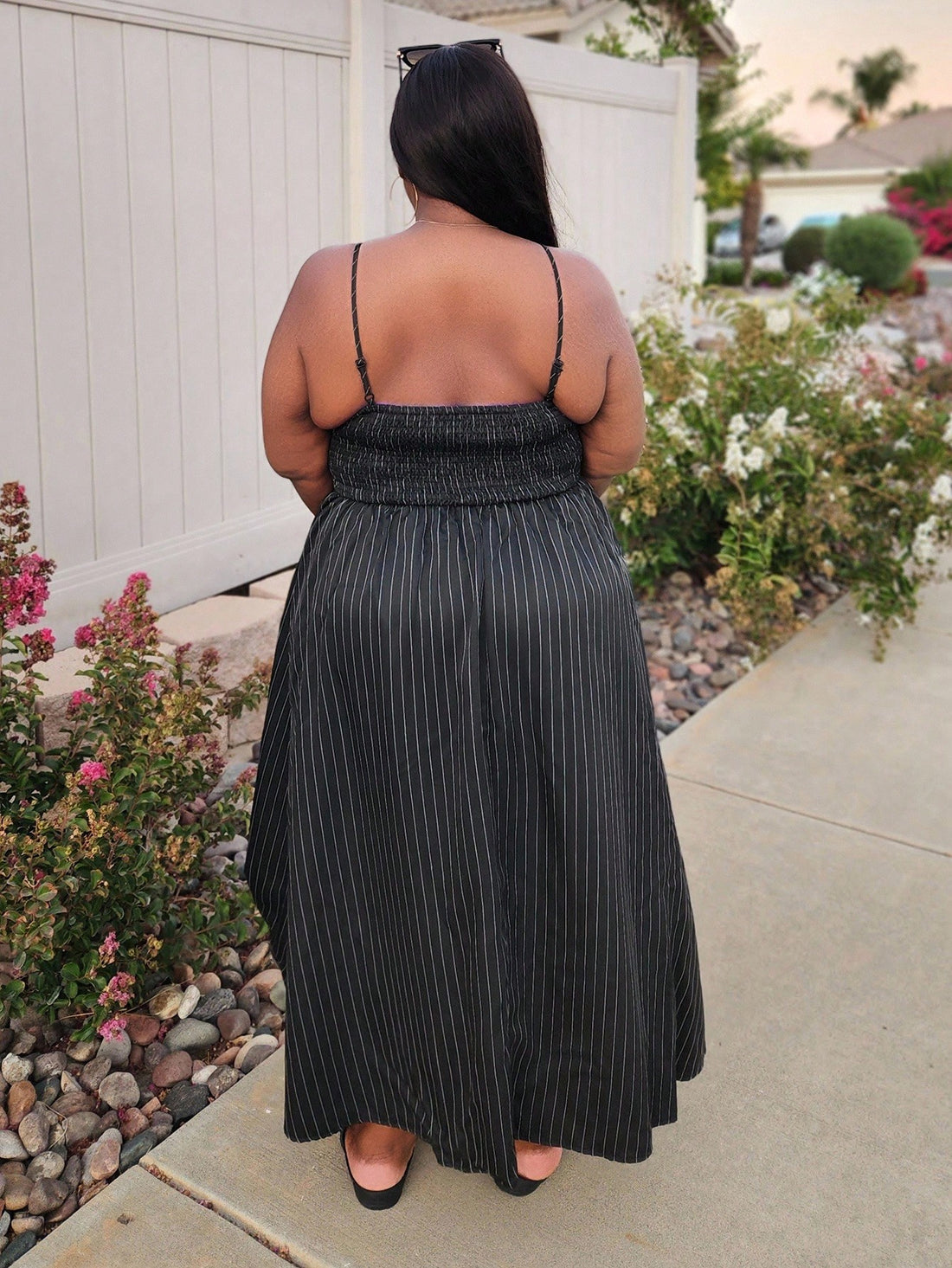 Slip into effortless elegance with this plus-size corduroy maxi dress, designed to celebrate your curves with style. The rich brown hue pairs perfectly with delicate embroidery details that add a touch of personality, while the slip silhouette flatters pear-shaped figures beautifully. Crafted from cozy corduroy, it's your go-to piece for autumn and winter layering or standalone wear. Dress it up with boots and jewelry, or keep it casual with sneakers—this versatile number does it all. Because looking fabulo