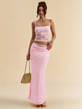 Outfit view of Chic and Comfortable Women's Casual Sleeveless Top & Mini Skirt Set for Summer Adventures for women co-ord styling