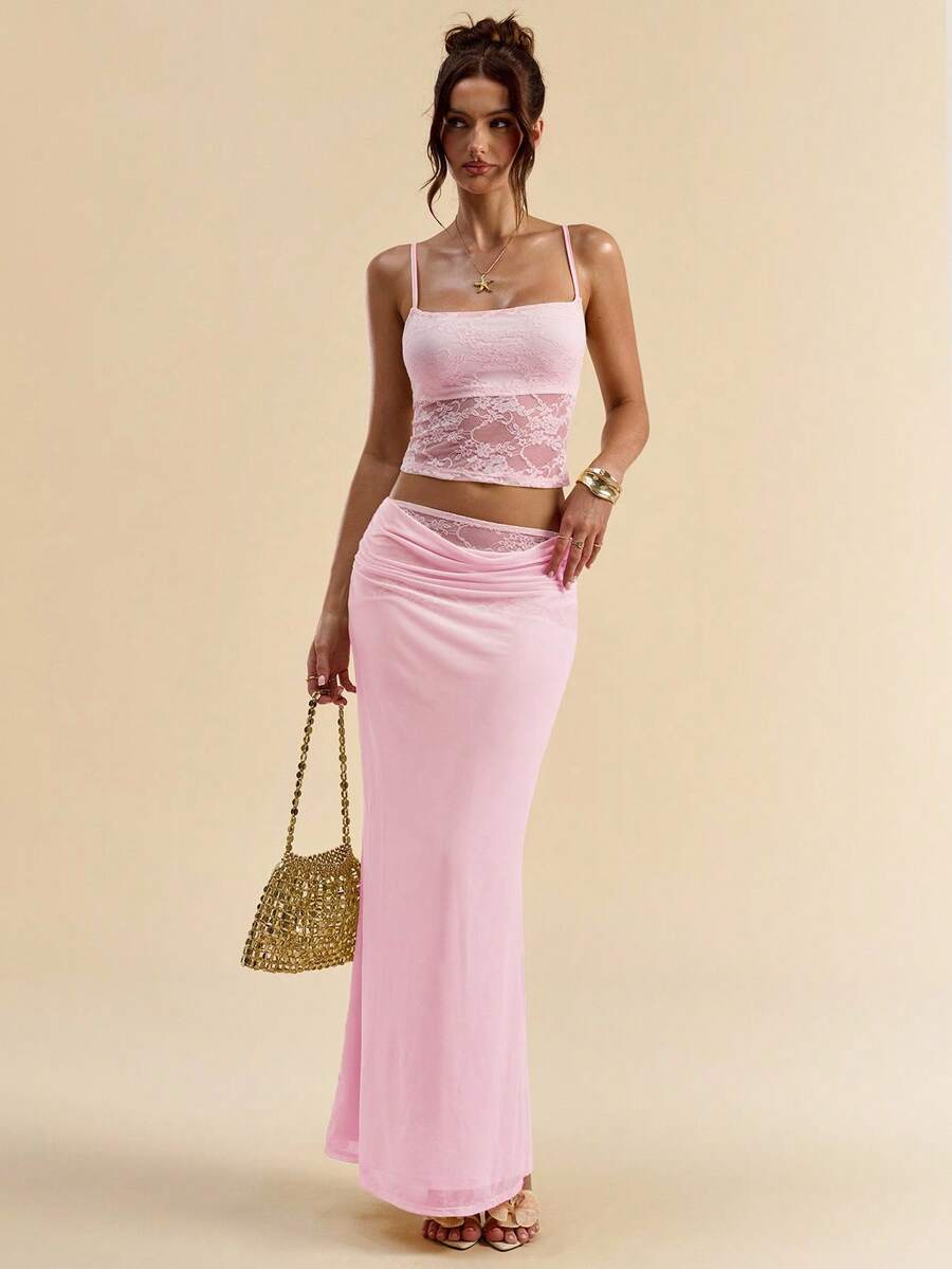 Outfit view of Chic and Comfortable Women's Casual Sleeveless Top & Mini Skirt Set for Summer Adventures for women co-ord styling