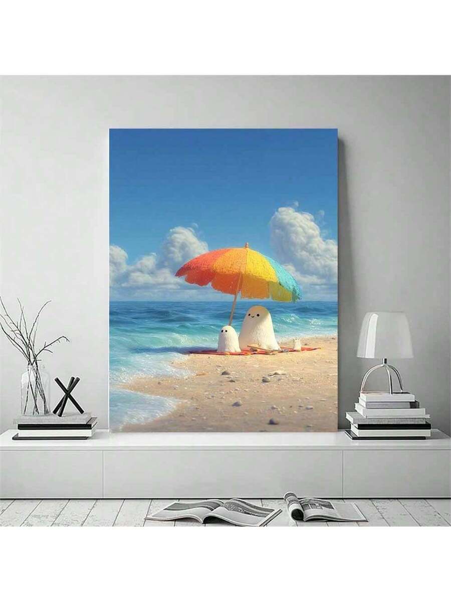 Dachshund dog portrait canvas print in white room mockup