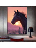 Archer cat canvas print on brick wall mockup
