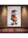 Smoking cat portrait canvas wall art