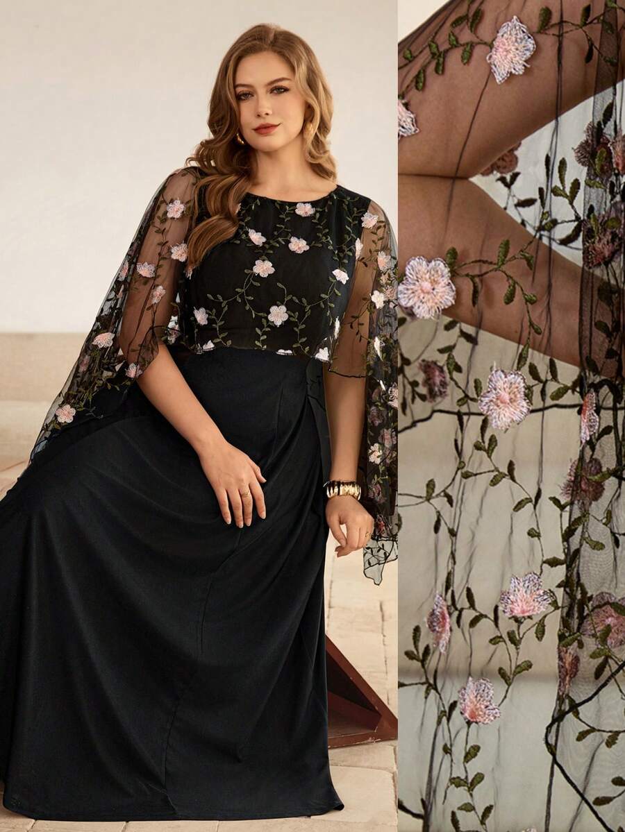 Experience the breathtaking fusion of majestic heritage and sharp, modern architectural tailoring. This stunning cloak-sleeve ensemble is meticulously designed for the woman who values a high-fashion, "quiet luxury" approach to formal dressing—the ultimate centerpiece for prestigious evening galas, exclusive black-tie events, and high-authority ceremonial retreats.