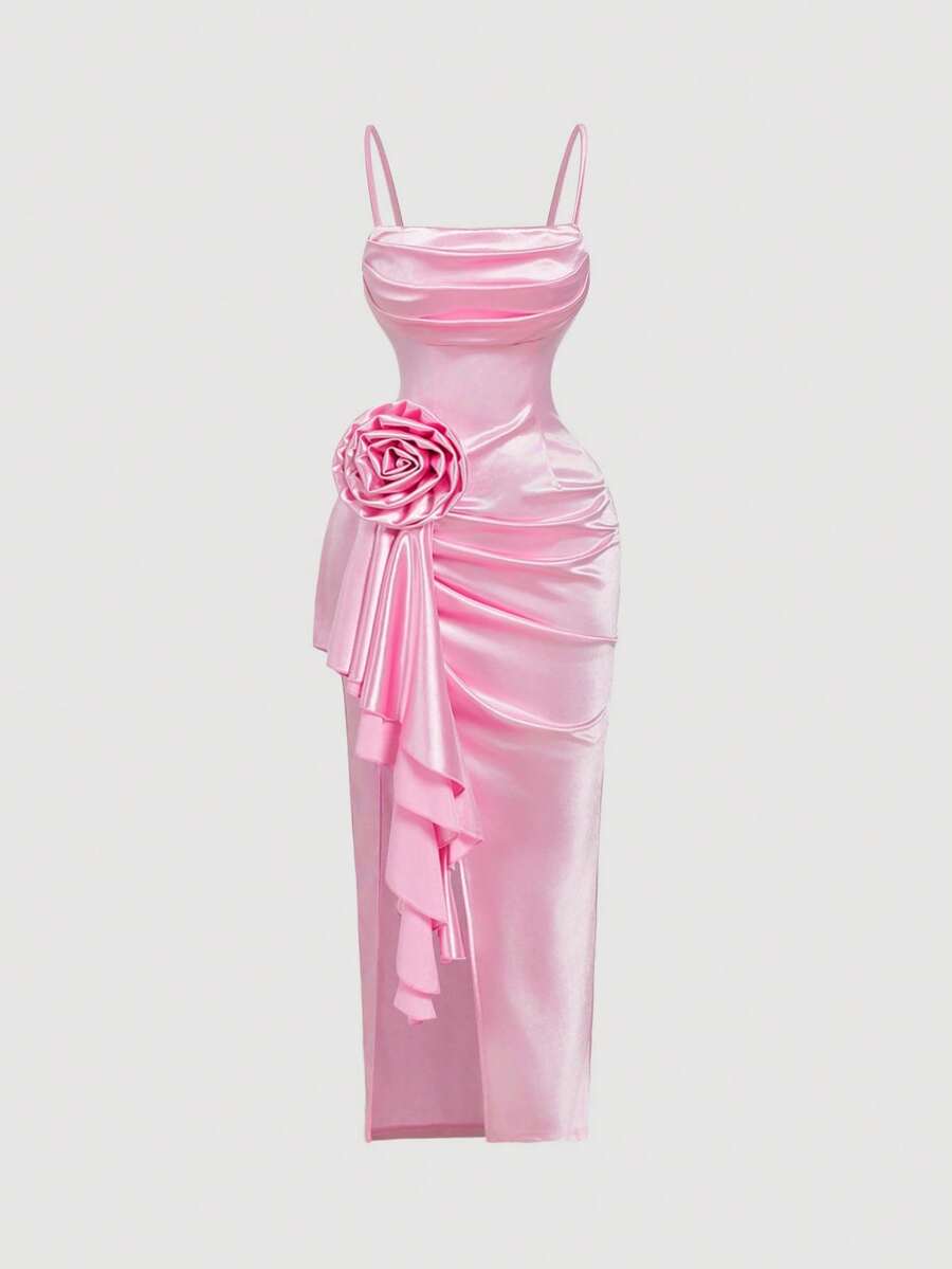 The stunning 3D floral embellishments bring a delightful burst of color and texture, making this dress a standout choice for any summer event.
With a daring high slit, this dress not only enhances your silhouette but also adds a playful flirtiness, perfect for twirling on the dance floor at parties or making a statement at beach gatherings.The stunning 3D floral embellishments bring a delightful burst of color and texture, making this dress a standout choice for any summer event.
