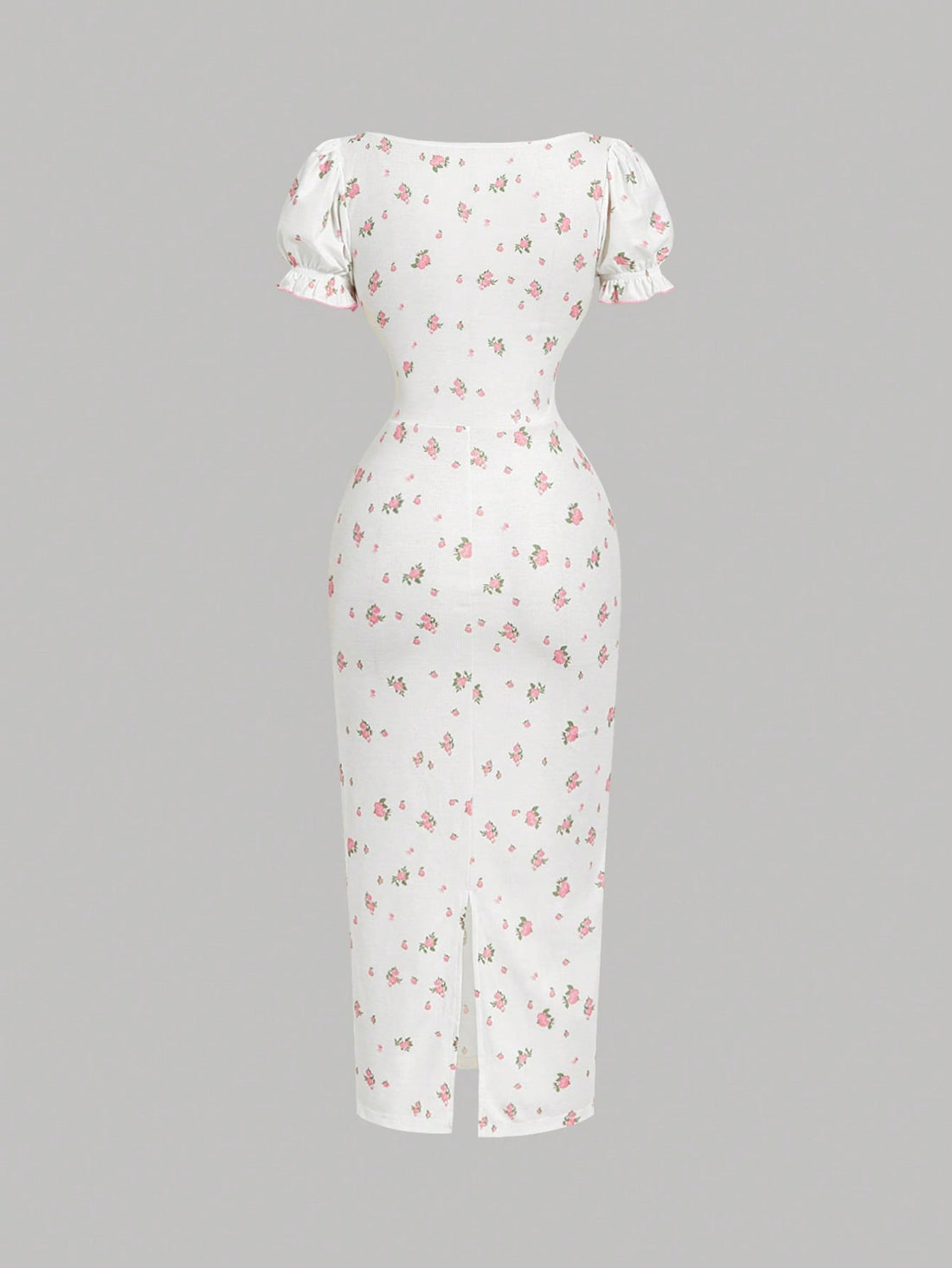 Elevate your occasion wear with this sophisticated midi dress, featuring romantic puff sleeves and a flattering square neckline. The midi length offers timeless elegance, making it an ideal choice for tea parties, weddings, and upscale events. Crafted with attention to detail, this piece combines classic silhouette with contemporary styling. The structured puff sleeves add dimension and visual interest, while the square neck creates a refined, polished look. Versatile enough to dress up or down, this dress 