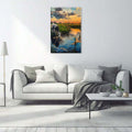 Gallery wrapped canvas on solid wood frame with waterproof cloth