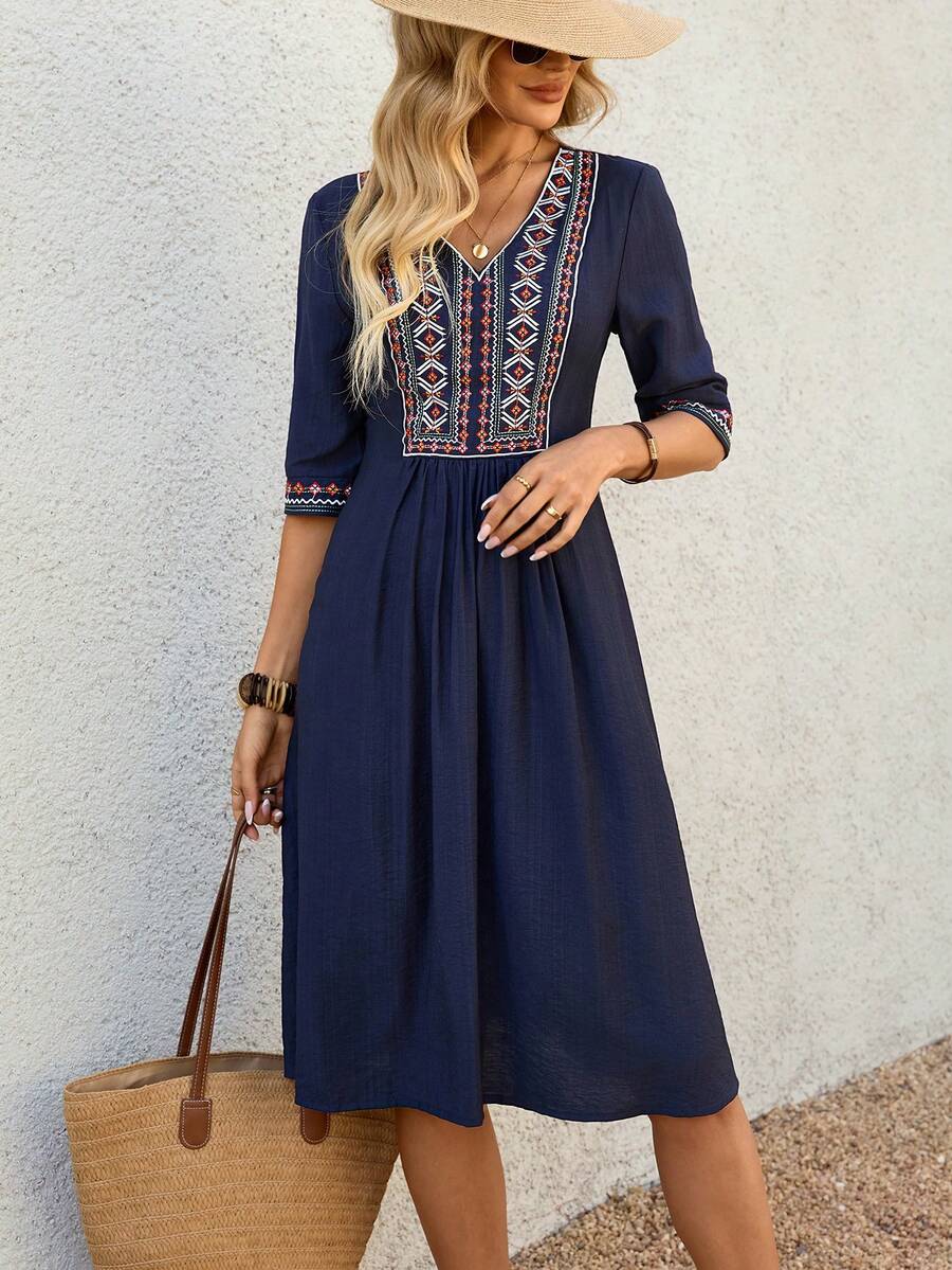 Experience the breathtaking fusion of artisanal heritage and sharp, modern architectural tailoring. This stunning blue embroidered ensemble is meticulously designed for the woman who values a high-fashion, "quiet luxury" approach to seasonal dressing—the ultimate centerpiece for prestigious coastal retreats, exclusive city soirées, and high-authority summer outings.