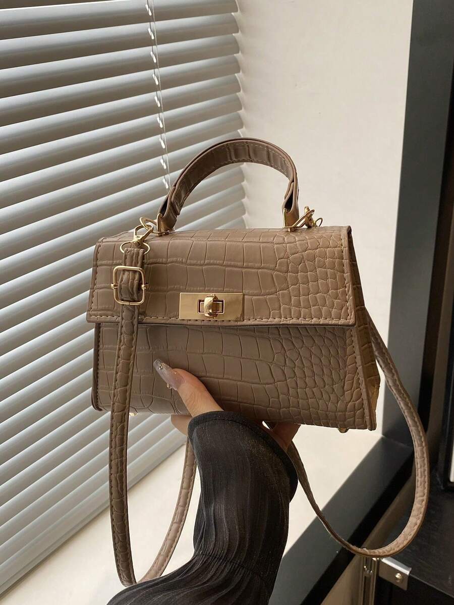 Image 10 - fit detail of Stylish Mini Polka Dot PU Leather Clutch Handbag for Fashion-Forward Looks