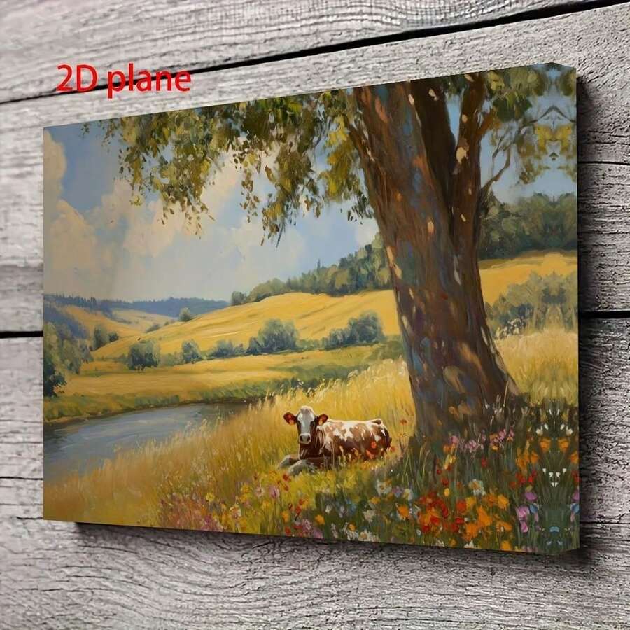Rustic farmhouse wall decor shown on white wall