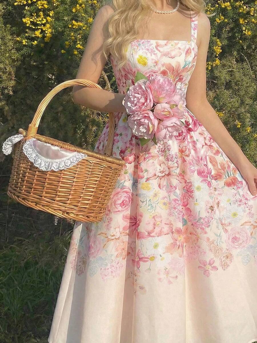 Elevate your seasonal wardrobe with this sophisticated pink floral dress, designed to transition seamlessly from casual spring outings to summer gatherings and special occasions. The mid-length silhouette offers a flattering, versatile cut that works for various body types and styling preferences. Crafted with attention to detail, the delicate floral pattern brings feminine elegance while maintaining a modern aesthetic. The thoughtful design ensures comfort throughout the day, making it an essential piece f