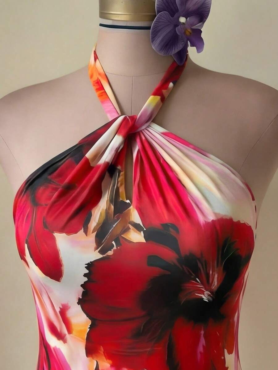 Experience the breathtaking fusion of heritage graphic artistry and sharp, modern architectural tailoring. This stunning printed ensemble is meticulously designed for the woman who values a high-fashion, "quiet luxury" approach to seasonal dressing—the ultimate centerpiece for prestigious coastal retreats, exclusive tropical soirées, and high-authority summer vacations.