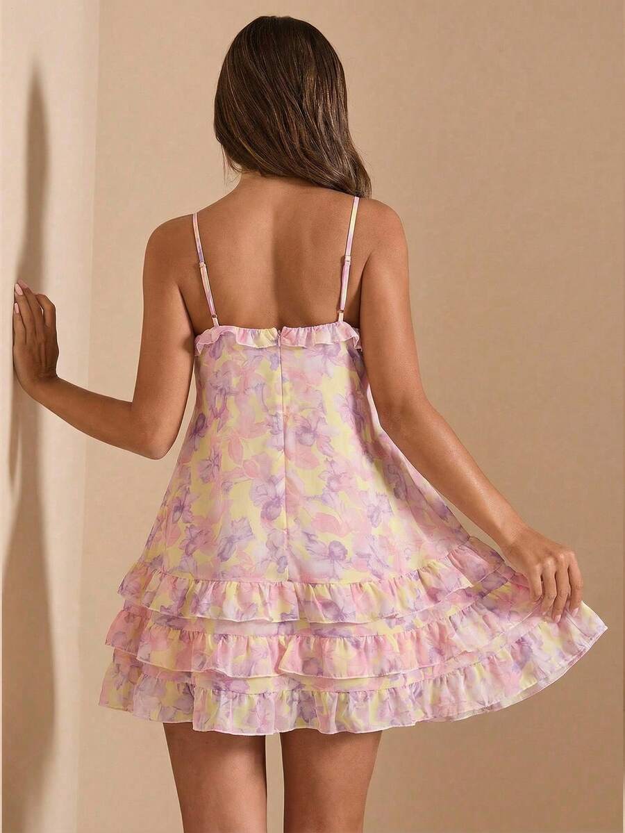 Bring effortless charm to your warm-weather wardrobe with this Floral Print V-Neck Ruffle Hem Sundress, designed for women who love feminine and versatile summer style. Featuring a flattering V-neckline, beautiful floral print, and delicate ruffle hem, this sundress creates a graceful silhouette perfect for everyday elegance.