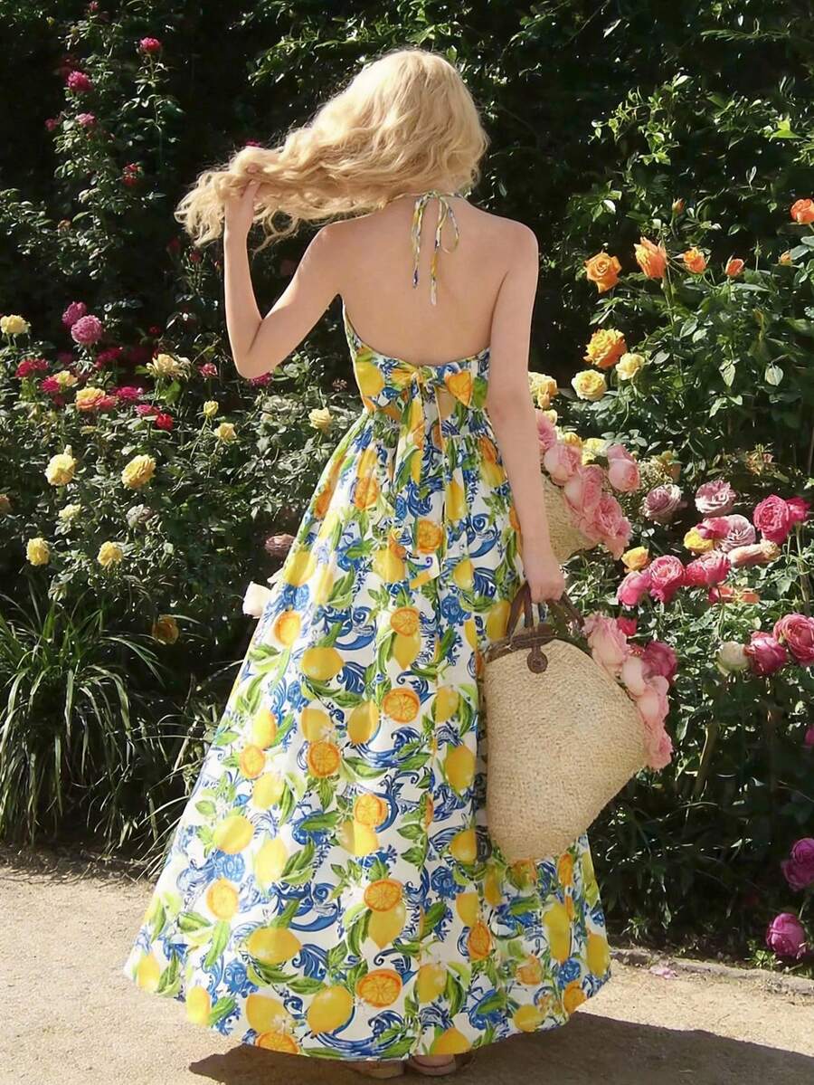 Elevate your summer wardrobe with this striking yellow maxi dress, designed to turn heads at every occasion. The backless silhouette creates an effortlessly elegant statement, while the delicate bowknot detail adds a touch of refined femininity. Crafted for comfort and style, this versatile piece transitions seamlessly from beachside gatherings to evening celebrations. The flowing maxi length flatters all figures and provides the perfect balance of sophistication and ease. Whether you're attending a garden 