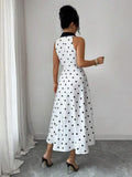 Printed midi dress view 6