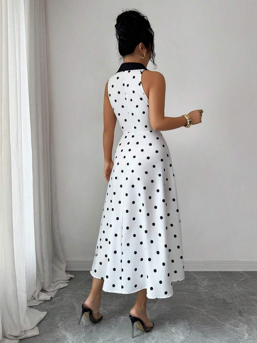 Printed midi dress view 6