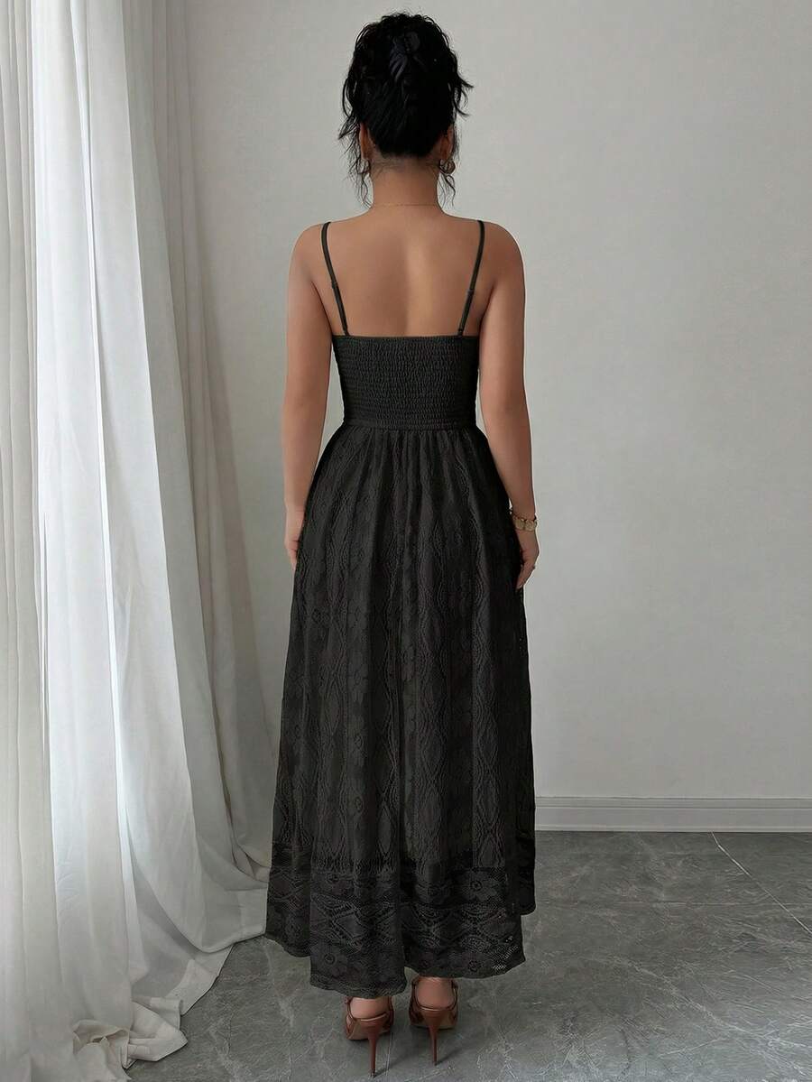 Radiate timeless grace with this elegant V-neck floral lace maxi dress, the quintessential piece for an effortless vacation wardrobe. Designed with intricate floral lace detailing that offers a delicate, ethereal texture, this stunning gown features a flattering V-neckline and a sweeping silhouette that moves beautifully with every step. Perfect for sun-drenched beach weddings, sophisticated spring garden parties, or romantic summer evening strolls, the lightweight and breathable fabric ensures maximum comf