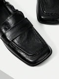 Color option view of Women's Square Toe Pleated Casual Loafers for Effortless Style This Valentine's Day for casual loafer styling