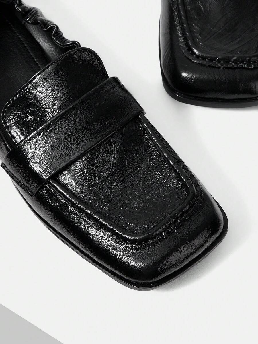 Color option view of Women's Square Toe Pleated Casual Loafers for Effortless Style This Valentine's Day for casual loafer styling