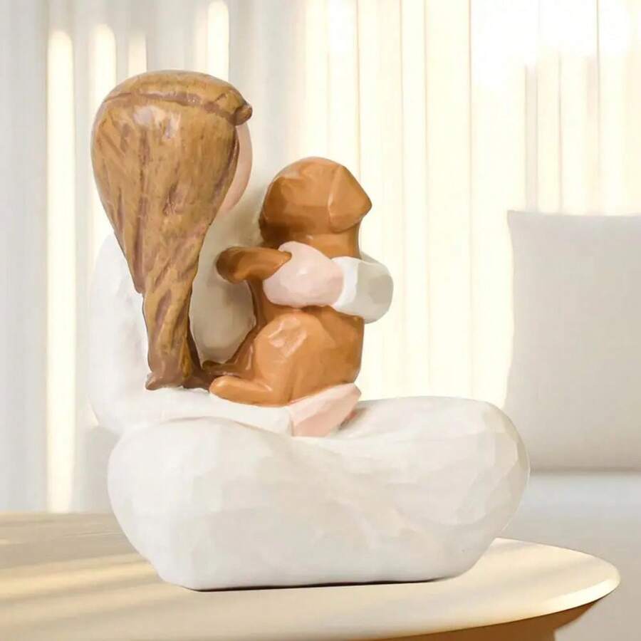 Final angle of decorative angel figurine for holiday display