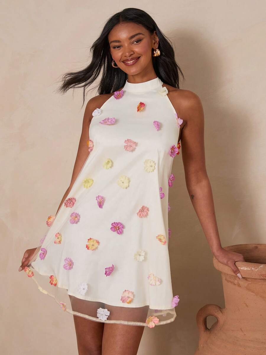 Experience the breathtaking fusion of botanical-inspired heritage and sharp, modern architectural tailoring. This stunning 3D floral ensemble is meticulously designed for the woman who values a high-fashion, "quiet luxury" approach to seasonal dressing—the ultimate centerpiece for prestigious dates, exclusive parties, and high-authority vacation retreats.