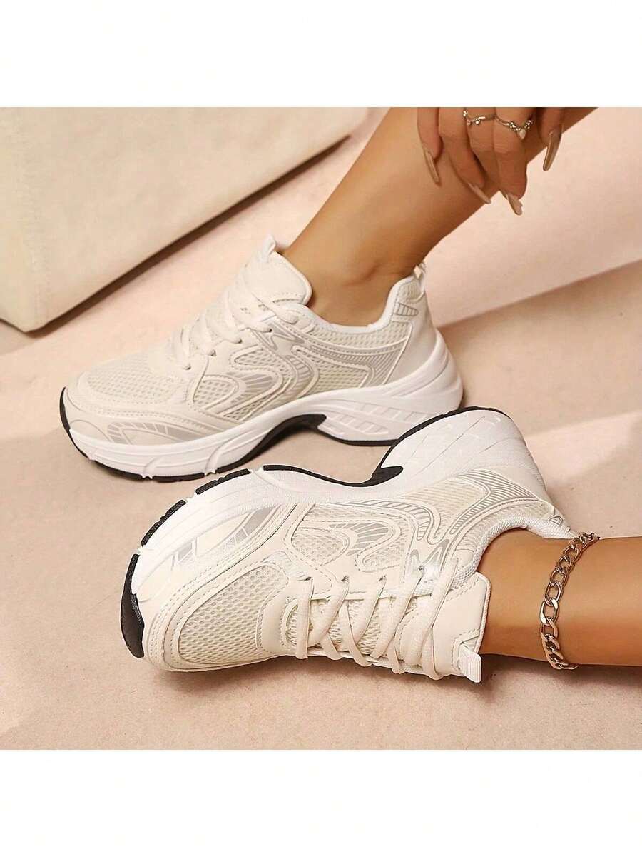 low-top platform sneakers image 27 showing visible mesh, laces, color, sole, toe, heel, or sneaker construction details