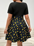 Plus size surplice V neck fit and flare summer dress variant image 23