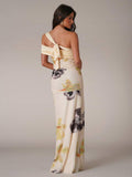 Apricot backless maxi dress view 2