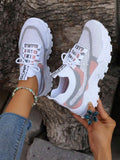 colorblock mesh chunky running sneakers image 30 showing visible mesh, laces, color, sole, toe, heel, or sneaker construction details