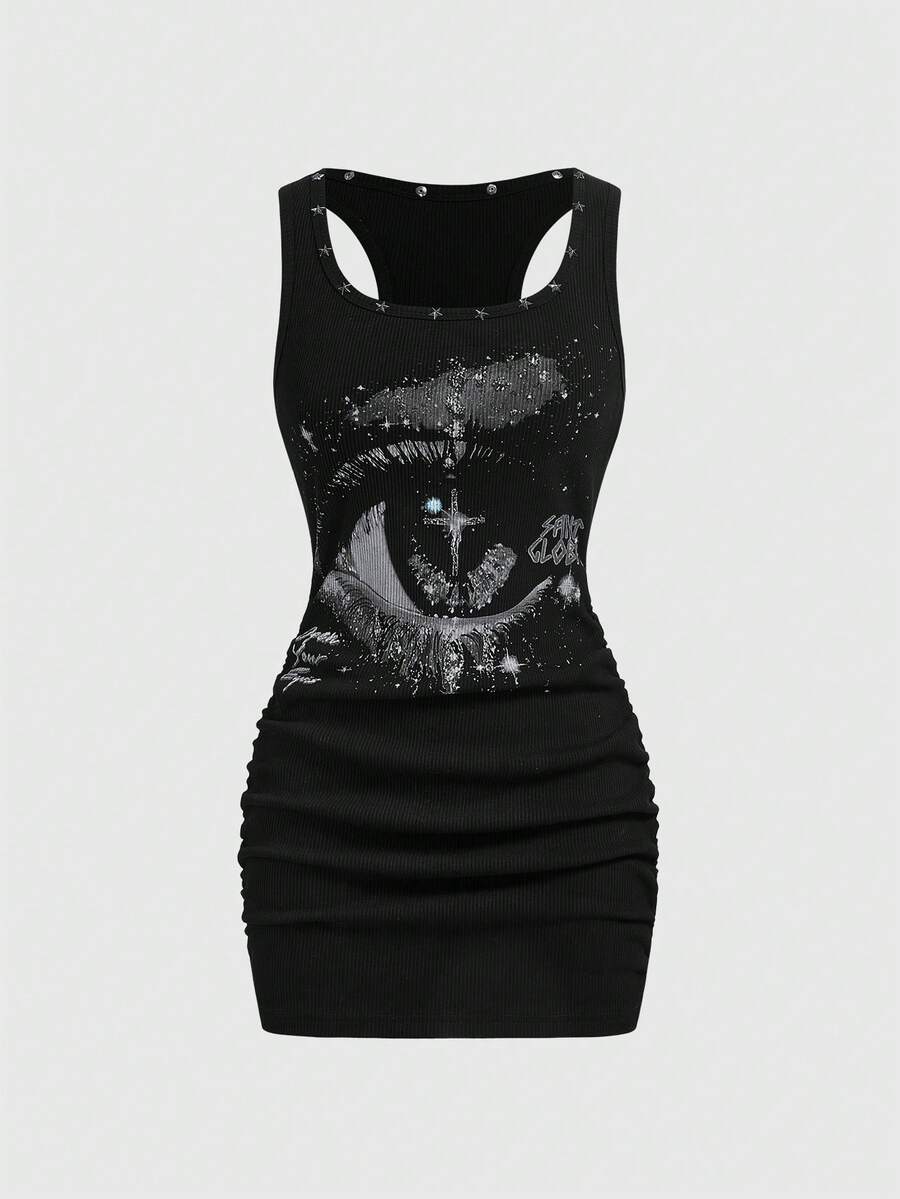 Army green bodycon mini dress for edgy everyday styling