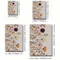 Size guide for cream dried flower canvas art in four portrait dimensions