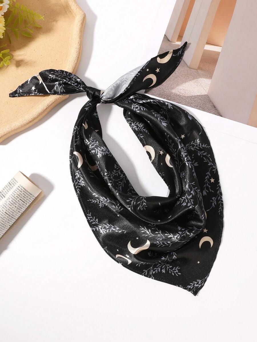 Elevate your summer style with this versatile chic bandana headband. Featuring a striking floral plaid print, it's the perfect boho accessory for beach days, festivals, or casual outings. Made from lightweight 100% polyester, it's comfortable to wear and easy to care for. Whether you tie it as a headband, wrap it around your wrist, or style it in your hair, this multi-purpose piece adds instant flair to any warm-weather look. Available in classic black with playful polka dot accents.