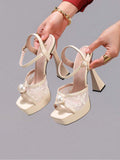 Elegant Black Lace Embroidered High Heel Platform Sandals for Women - Perfect for Parties and Night Out unique product image 5 black lace embroidered high heel platform sandal styling