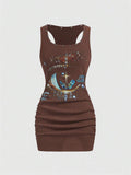 Bodycon streetwear dress for women with medium stretch comfort