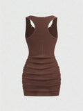 Short sleeve grunge mini dress for edgy nightlife outfits
