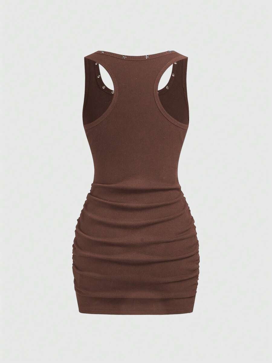 Short sleeve grunge mini dress for edgy nightlife outfits