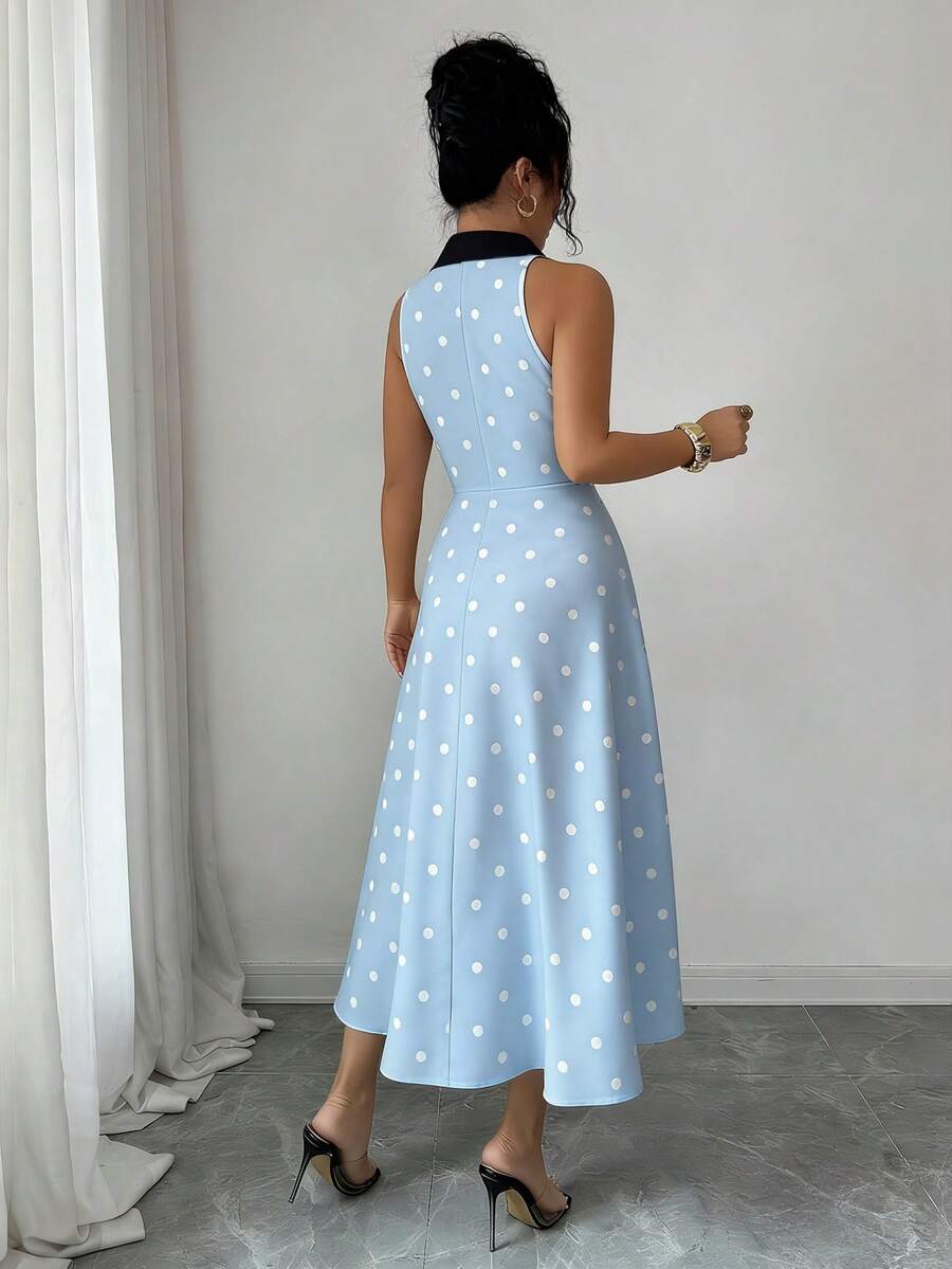 Printed midi dress view 1