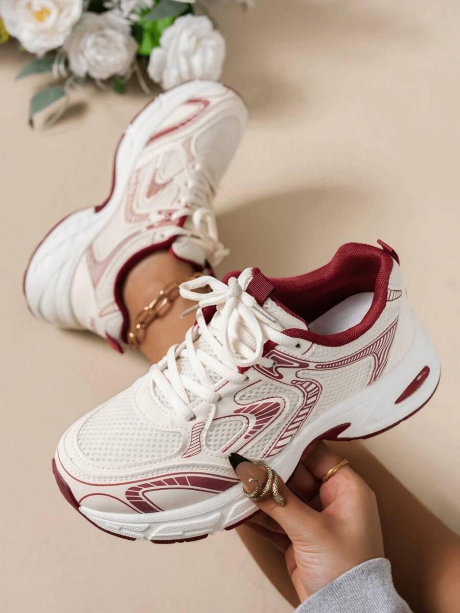 low-top platform sneakers image 23 showing visible mesh, laces, color, sole, toe, heel, or sneaker construction details