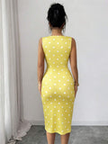 Apricot midi dress view 5