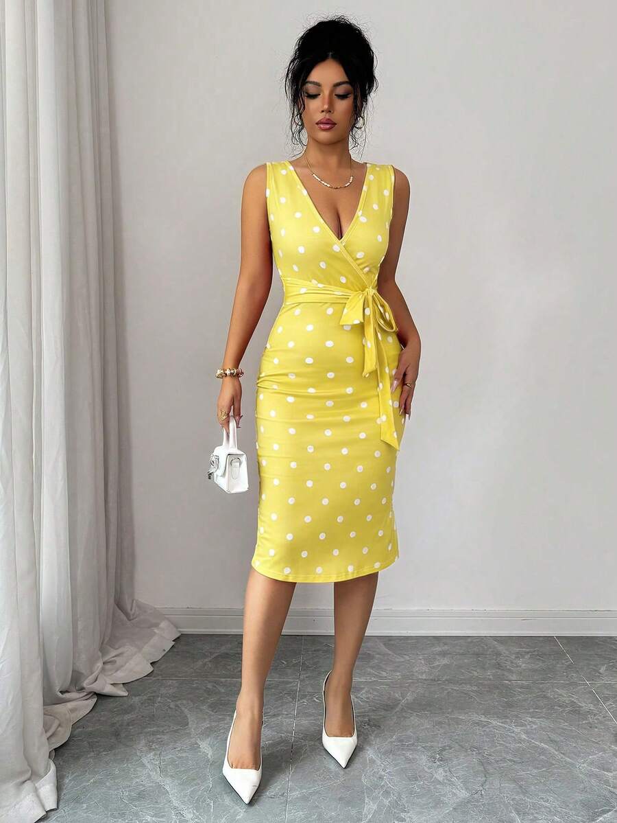 Apricot midi dress view 7