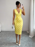 Apricot midi dress view 8