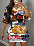 Model wearing Y2K vintage style dress for casual occasions