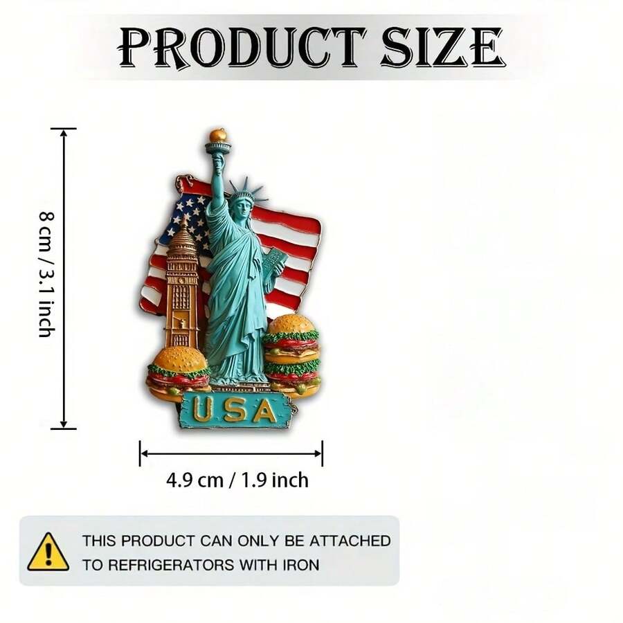 Final angle of Statue of Liberty fridge magnet