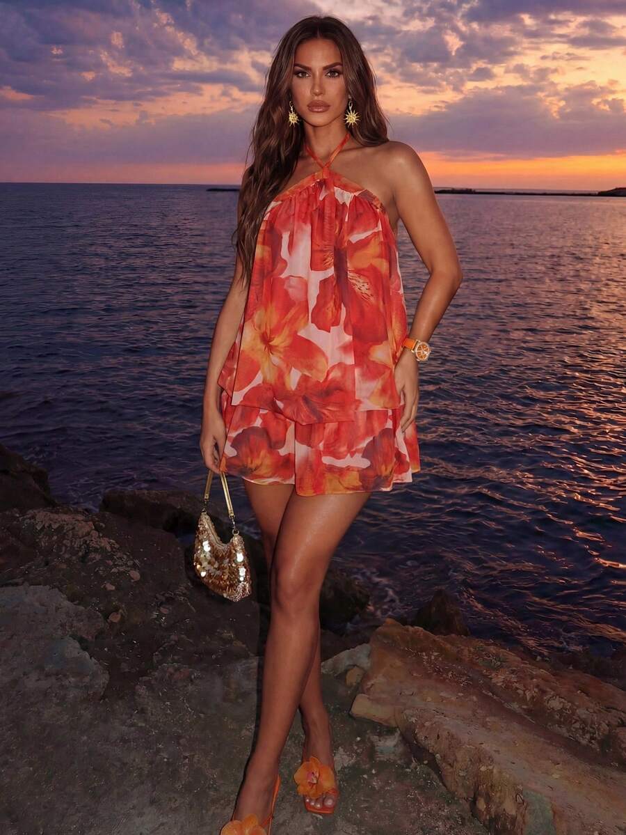 Turn heads at your next celebration in this stunning red mini dress. The backless design and ruched detailing create a flattering silhouette, while the bubble flower hem adds playful dimension and movement. Perfect for parties, festivals, and nights out where you want to make a bold statement. Comfortable enough to dance in all night, striking enough to stand out in photos.

