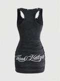Everyday statement mini dress with scoop neckline