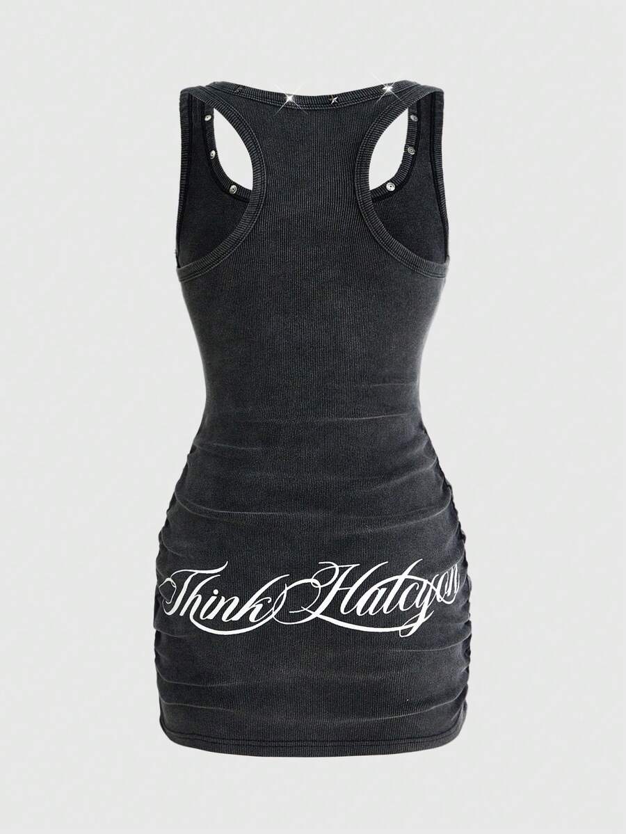 Everyday statement mini dress with scoop neckline