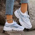 colorblock mesh chunky running sneakers image 21 showing visible mesh, laces, color, sole, toe, heel, or sneaker construction details