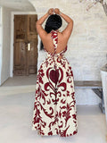 Plus size halter maxi dress view 2