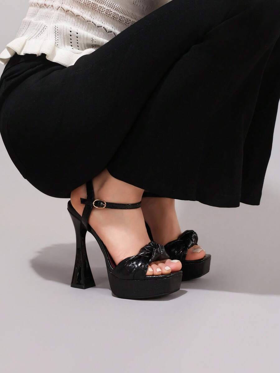 Elegant Black Lace Embroidered High Heel Platform Sandals for Women - Perfect for Parties and Night Out unique product image 17 black lace embroidered high heel platform sandal styling
