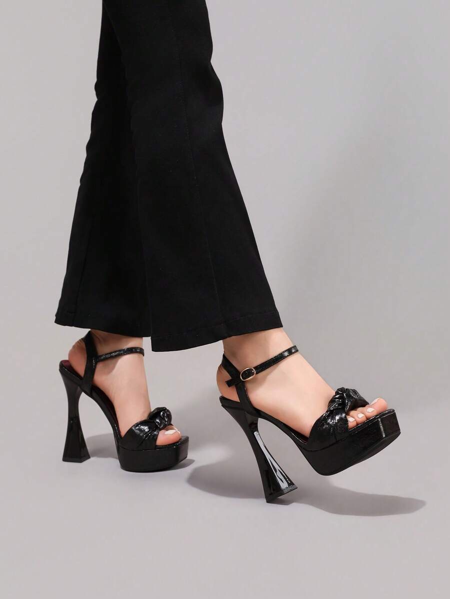 Elegant Black Lace Embroidered High Heel Platform Sandals for Women - Perfect for Parties and Night Out unique product image 20 black lace embroidered high heel platform sandal styling